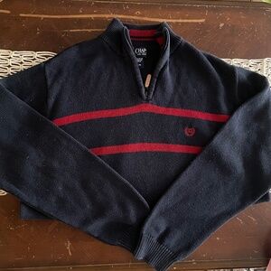 Chaps Zip Up Sweater